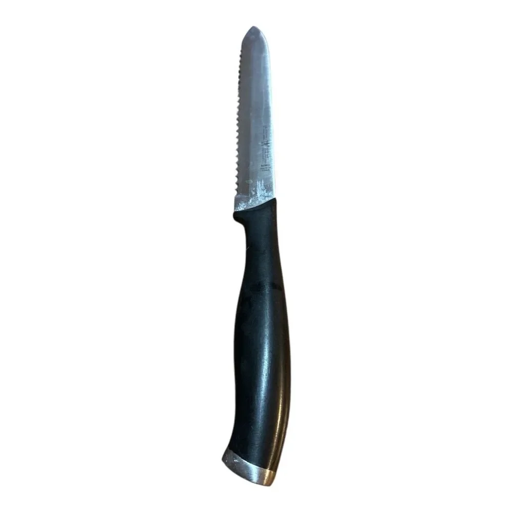 J.A. Henckels Utility Knife 13570-100 Serrated 4” Blade Silver Cap